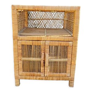 Table de chevet en rotin