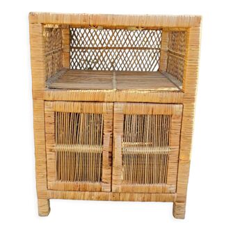 Rattan bedside table