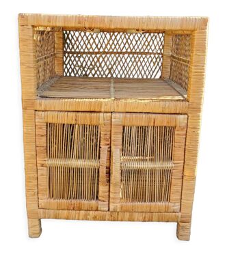 Table de chevet en rotin