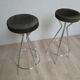 Pair of 60s chrome designer stools
