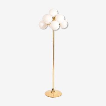 Lampadaire nuage en laiton et verre, Temde, 1960