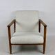 GFM-142 Ivory and White Boucle Armchair by Edmund Homa, 1970s