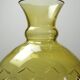 Vintage/antique Czech Amber Chiseled Blown Glass Decanter