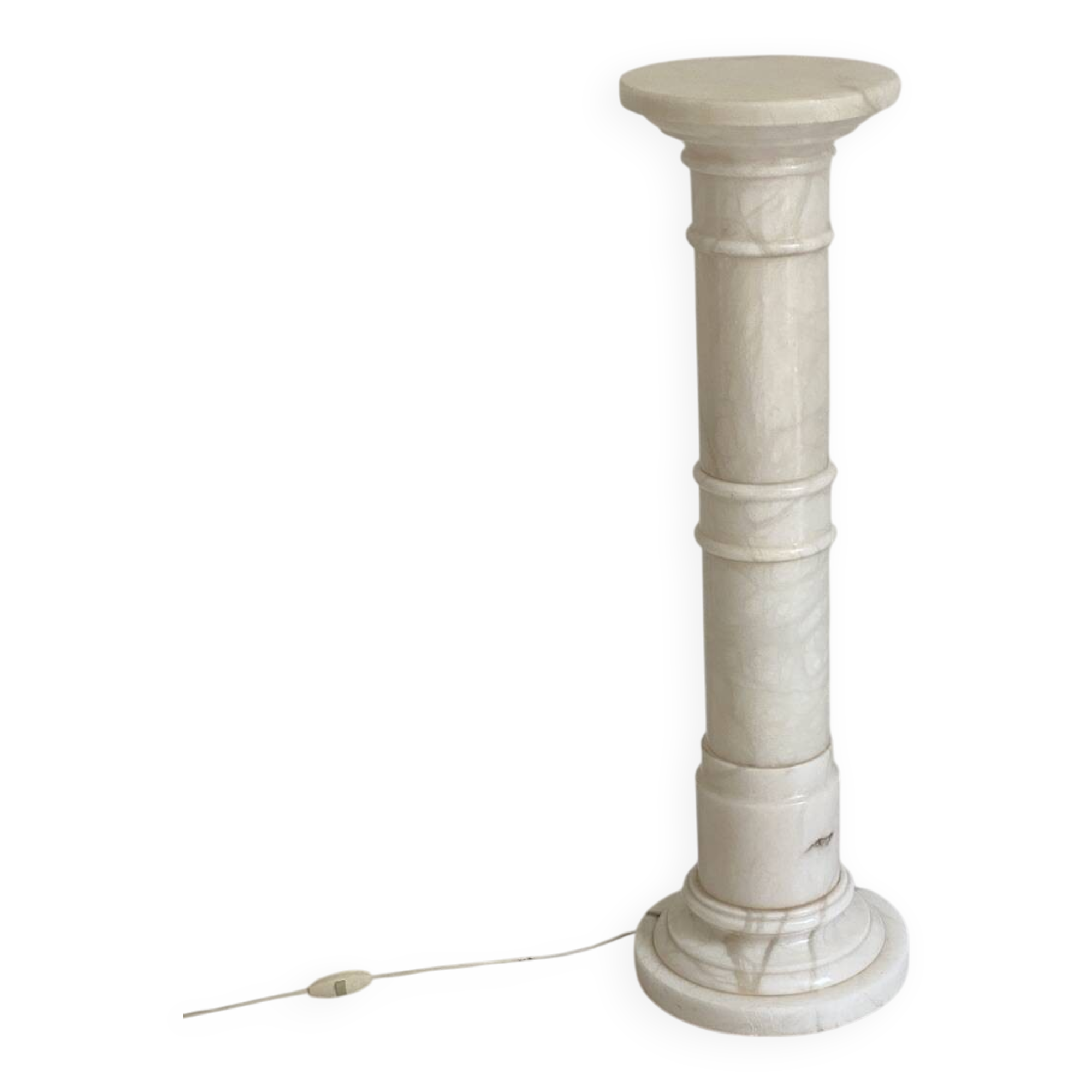 Luminous Alabaster Column Stand