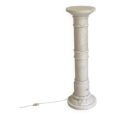 Luminous Alabaster Column Stand