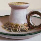 Duo of 50s ceramic hand candle holders