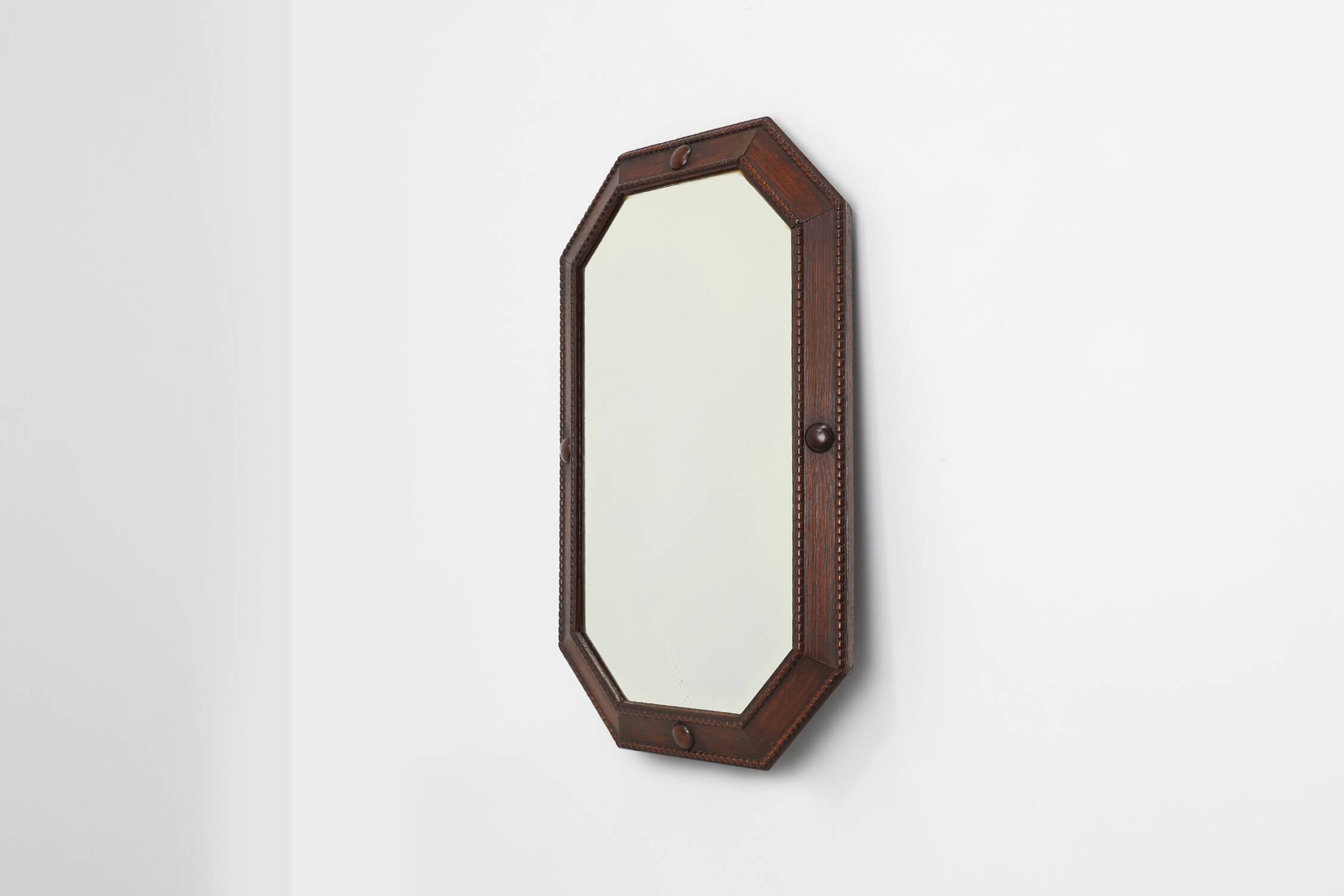 Miroir Art Déco français en bois, vers 1920