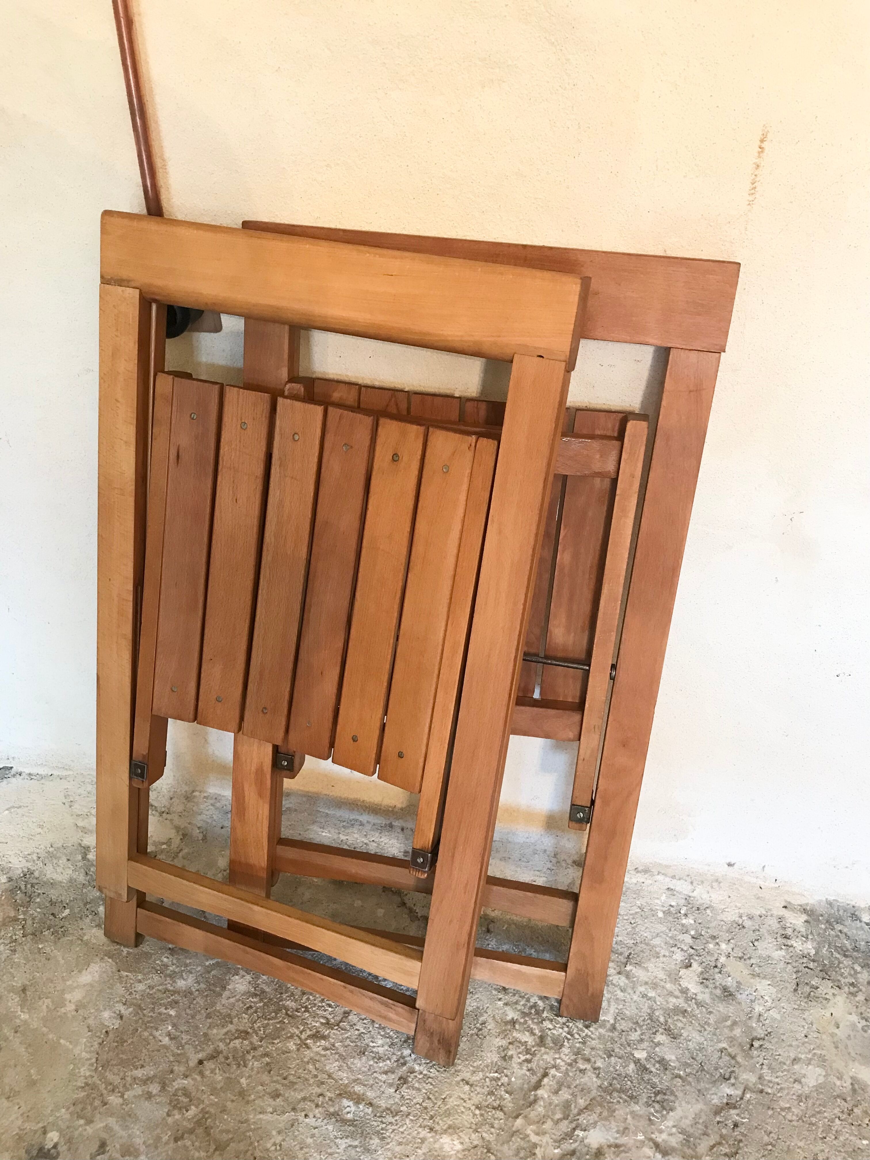 Pair of vintage folding chairs 1960's