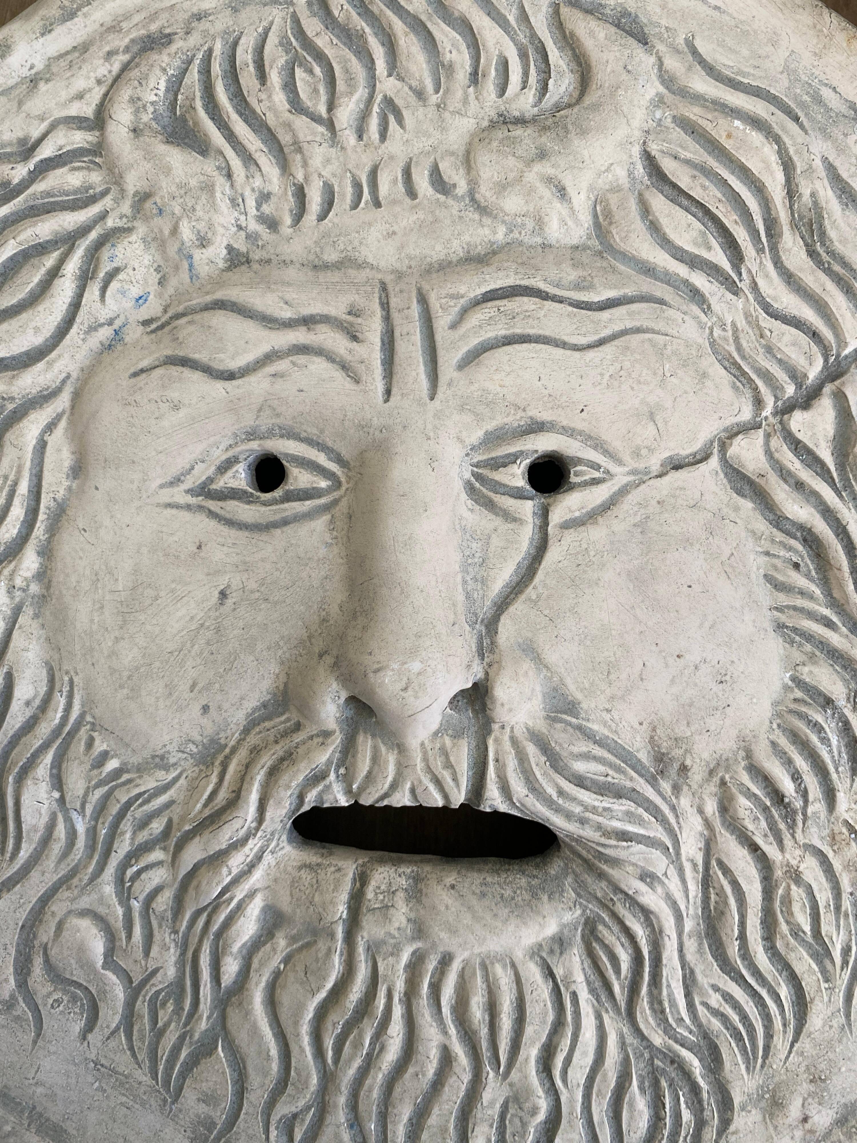 Vintage Bocca della Verità Wall Sculpture by Domenico Persiani, Rome