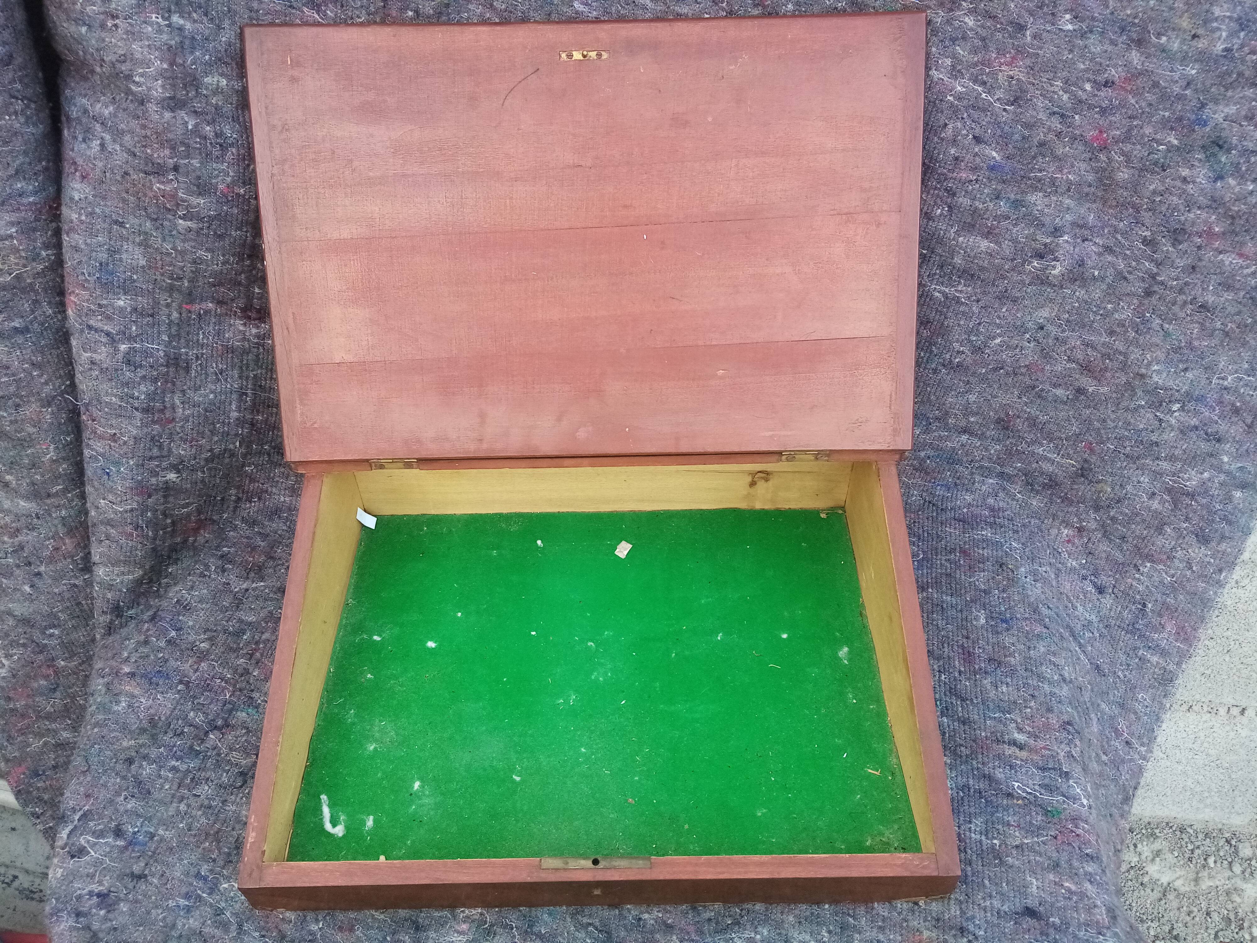 Old wooden and leather writing