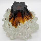 Finnish Iceberg Glass Bowl by Pertti Santalahti for Humppila, 1970s