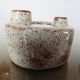 Pique flowers 60s 70s signed ceramic vase