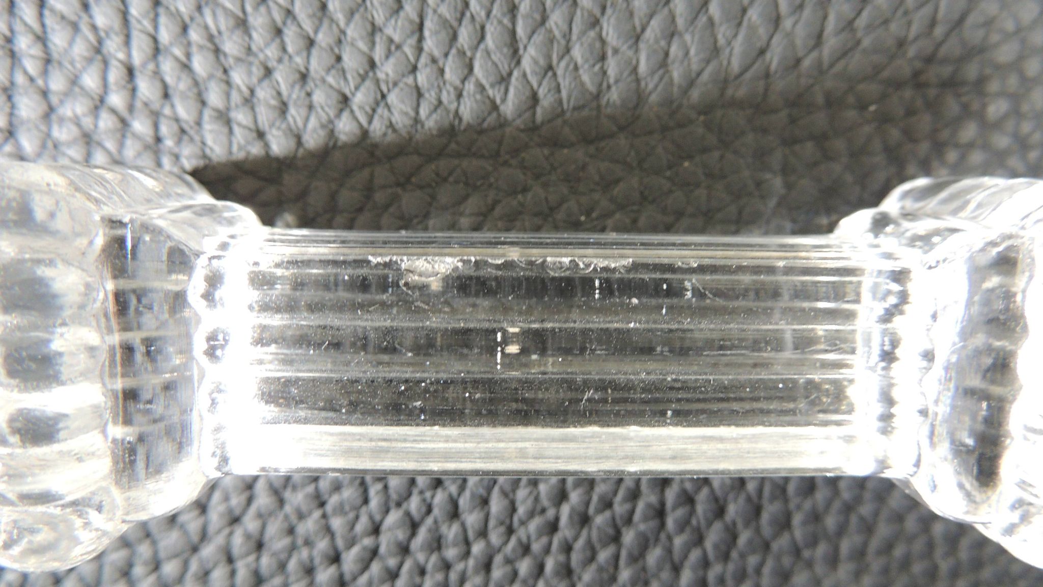 Lot of ten glass knife holders from portrieux/vintage