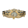 Art Nouveau jardinière in gilded bronze with holly decoration, signed E. Gros.