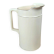 Large antique jug from Sarreguemines with golden trim.