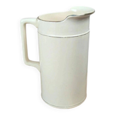 Large antique jug from Sarreguemines with golden trim.