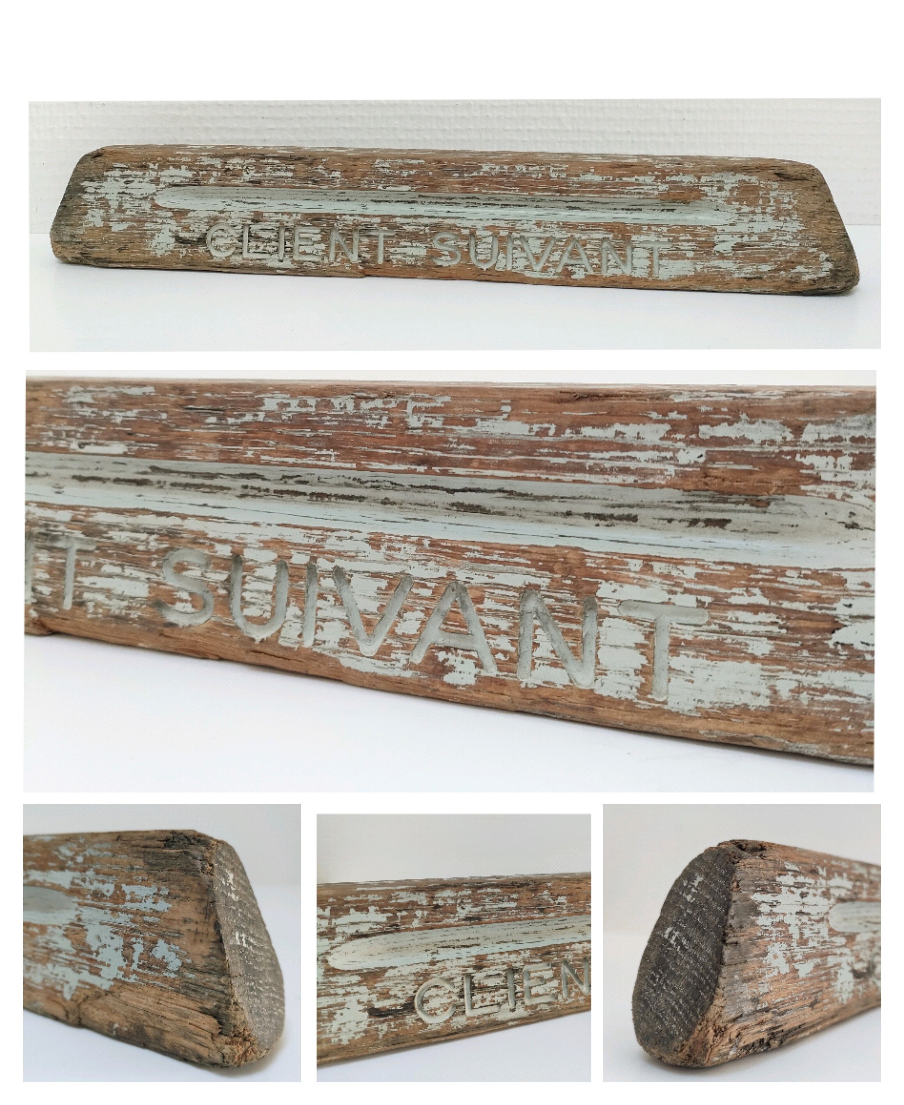 Patinated solid oak body separator from an old Parisian hardware store