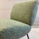 Refurbished vintage Kiss Pelfran armchairs – green bouclé fabric