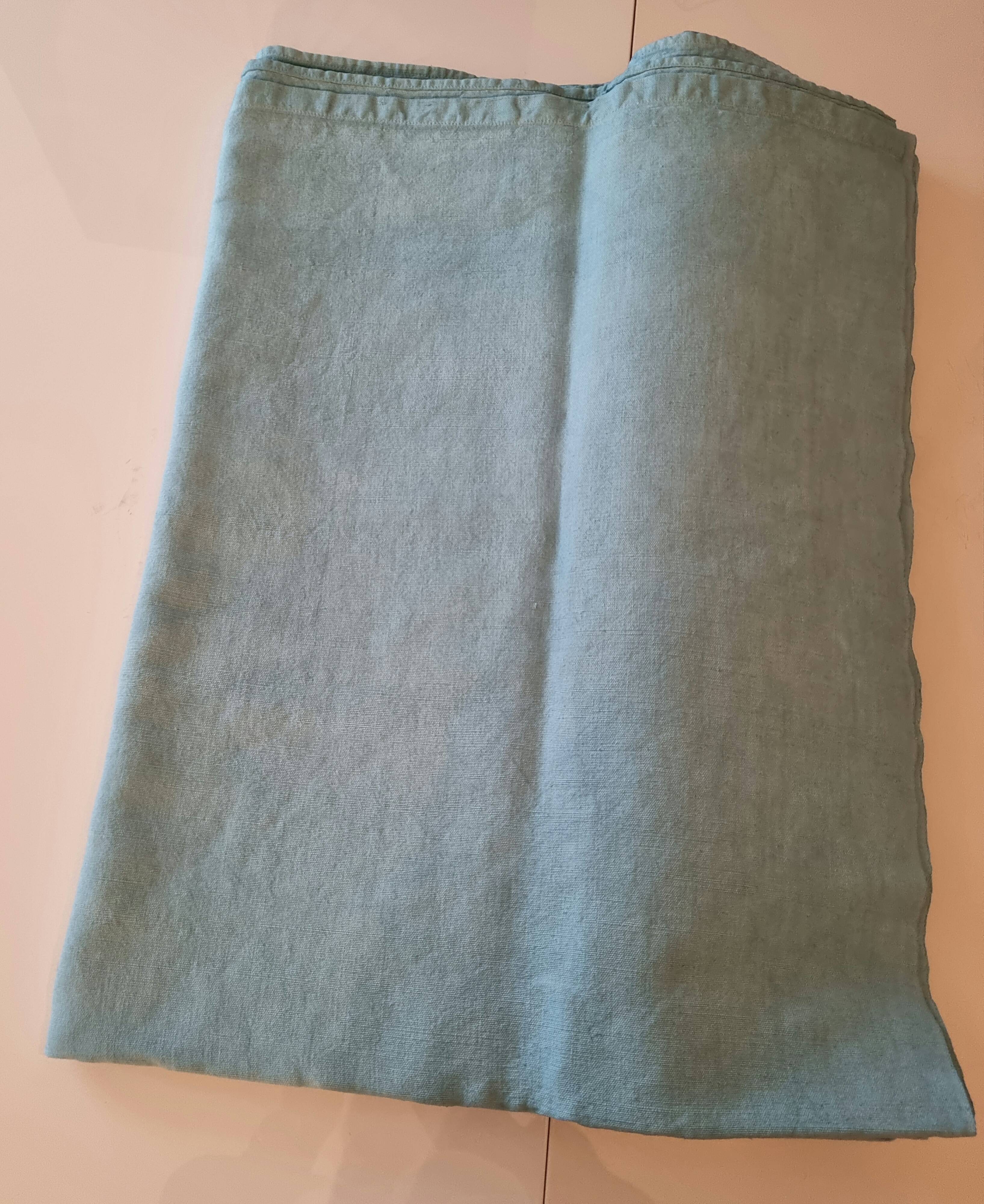 Turquoise hemp cloth