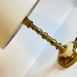 Solid brass lamp and fabric, 60s