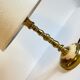 Solid brass lamp and fabric, 60s