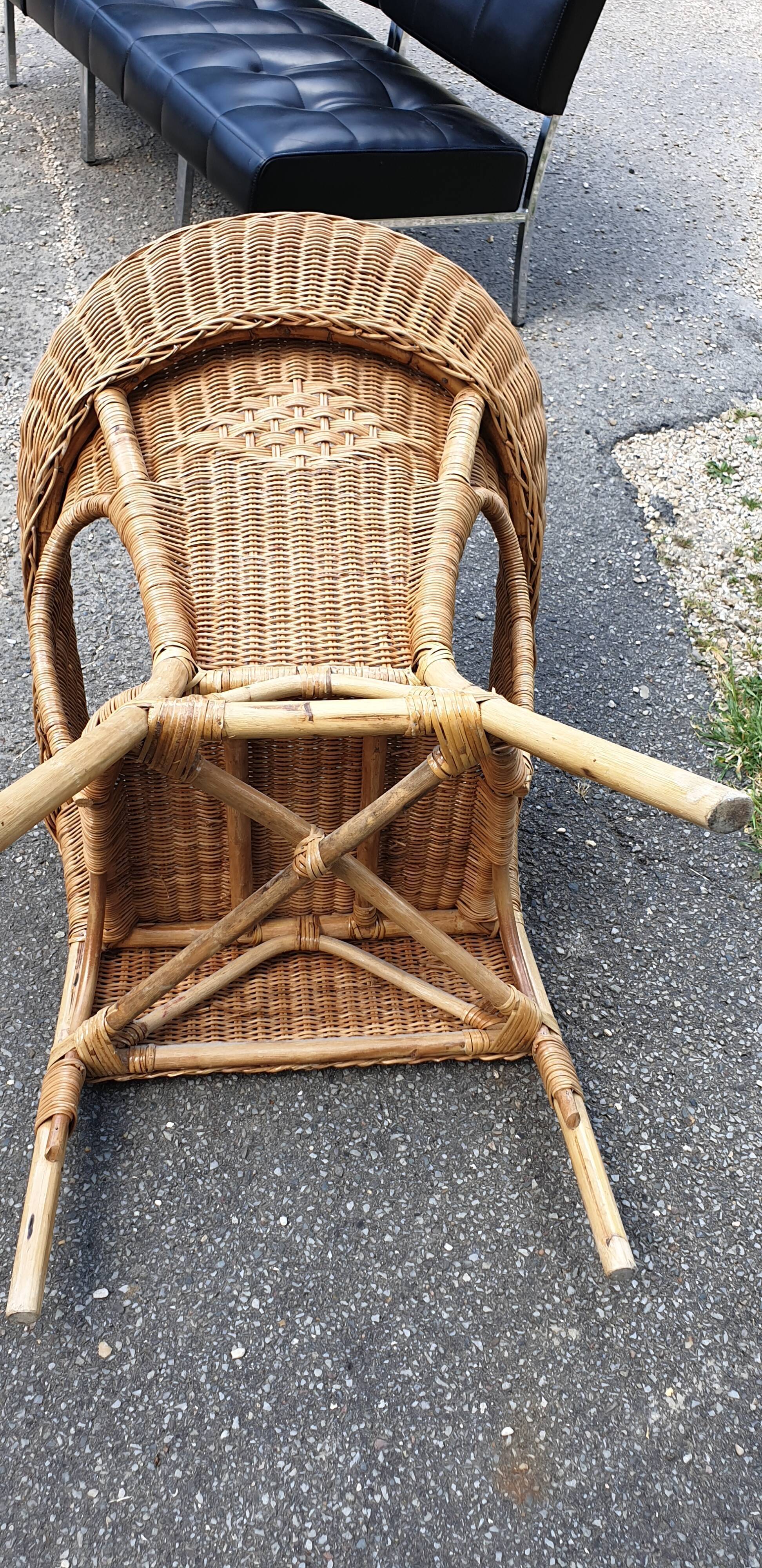 Rattan armchair