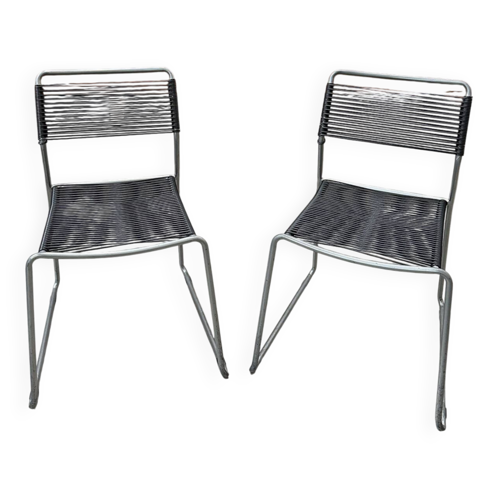Pair of Melker Spaghetti chairs