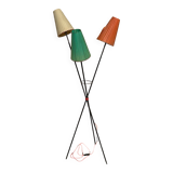 1950s metal tripod floor lamp, completely original