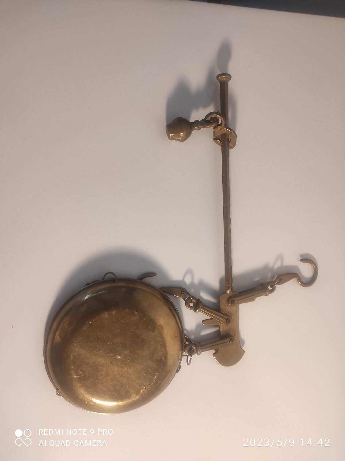 Old brass scale