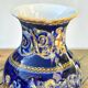 Antique baluster vase in Gien earthenware with blue Renaissance decoration - H: 26 cm