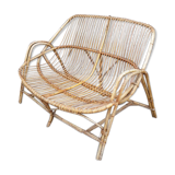 Old rattan bench
