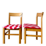 Paire de chaises en orme, années 1970