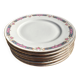 Set of 6 dessert plates in Limoges porcelain, Bernardaud & Co, dec