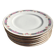 Set of 6 dessert plates in Limoges porcelain, Bernardaud & Co, dec