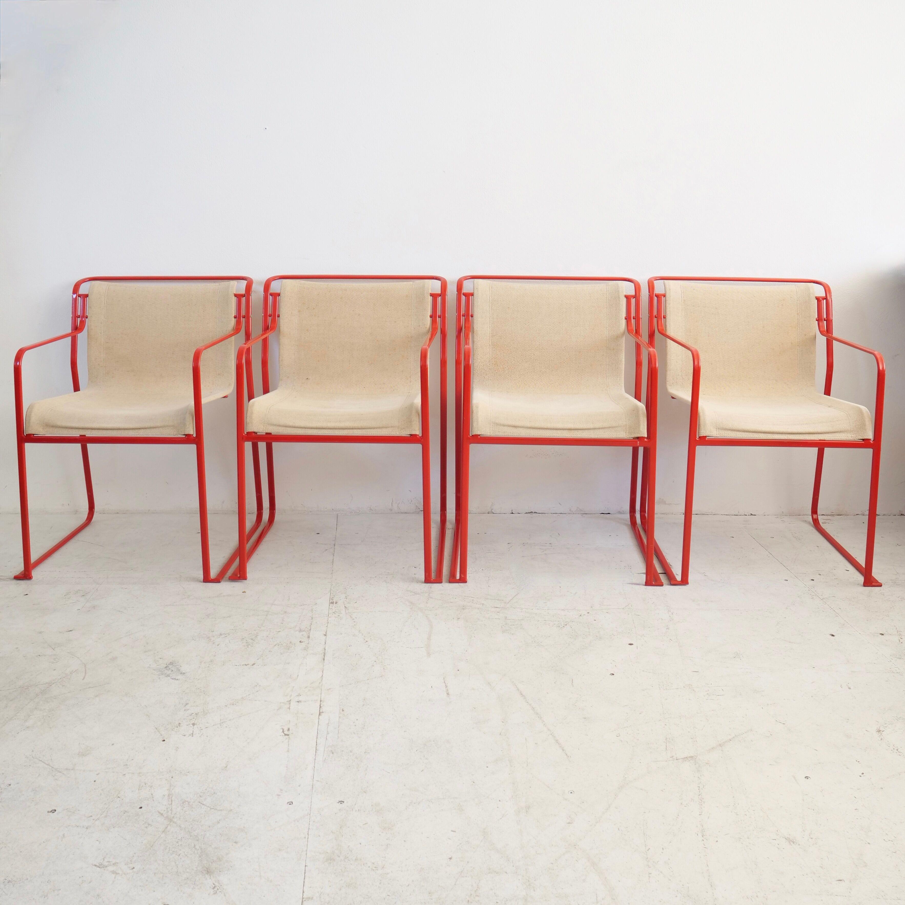 4 stackable chairs Gastone Rinaldi Thema Italy