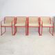 4 stackable chairs Gastone Rinaldi Thema Italy