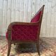 Canapé banquette époque Restaurarion velours rouge