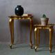 Nested tables in Florentine baroque style, gilded with gold leaf, Florence 1950s-60s.