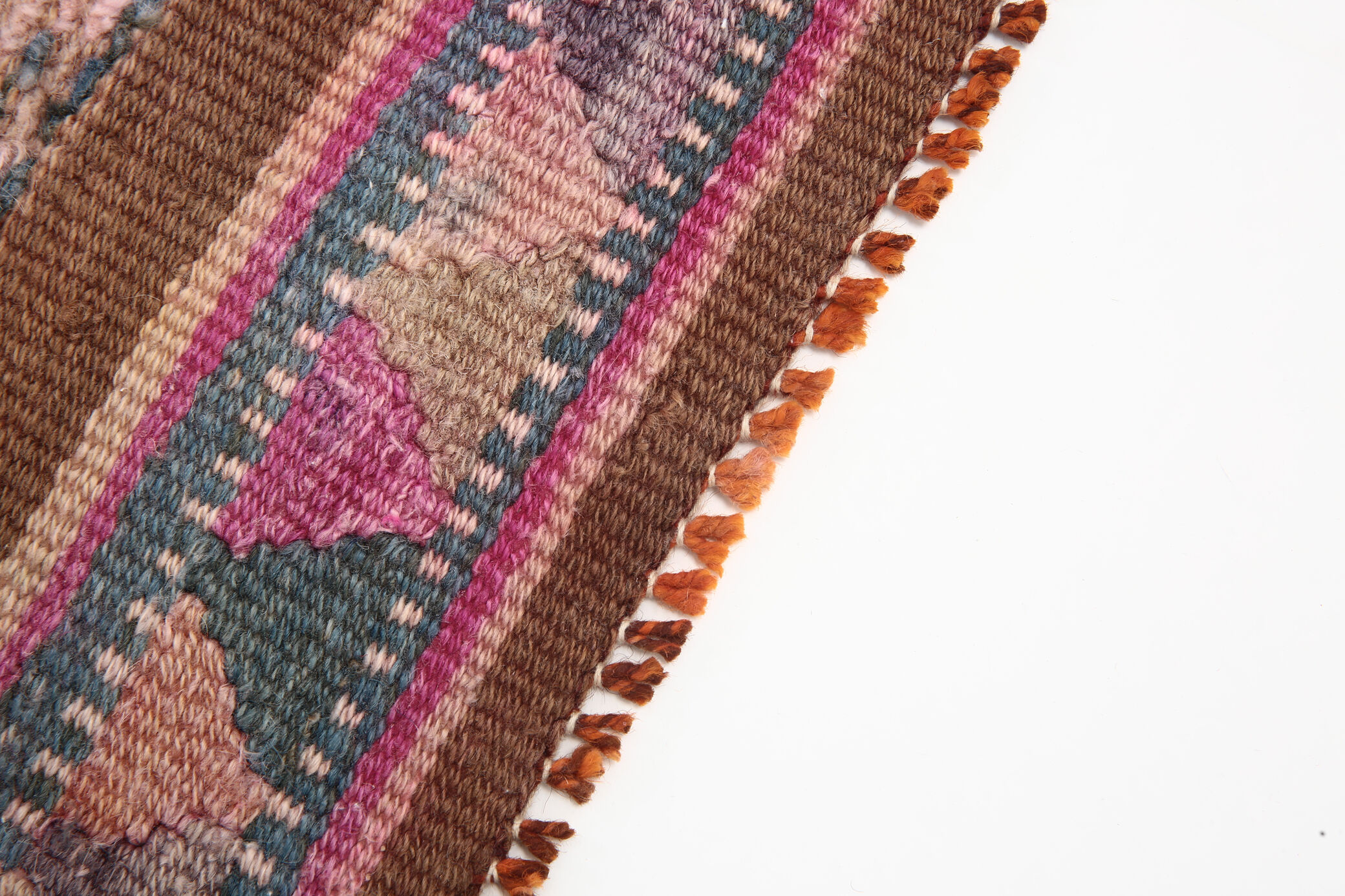 Navy blue & pink runner rug 83x380cm