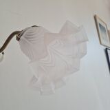 Applique tulipe en laiton et verre trempé mat