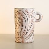 Ceramic cup shape by cécile dein circa 1960