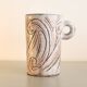 Ceramic cup shape by cécile dein circa 1960