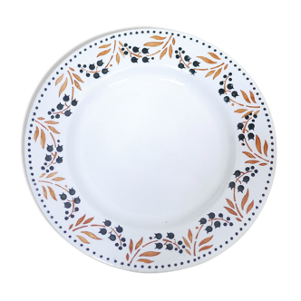 Standing cake dish, old compotier by the manufacture of Gien, France