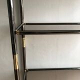 Étagère  en métal et verre - Italie années 1970