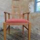 Vintage light oak armchair