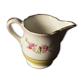 Pot à lait lunéville jaune dorure fleurs roses