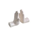 Ceramic hand bookends