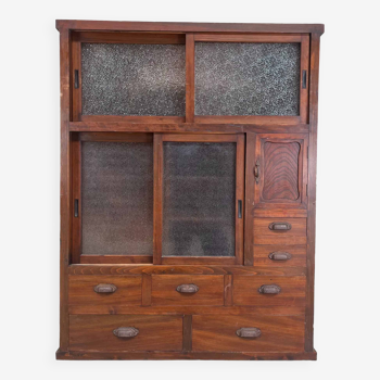 Japanese Tea Cupboard Cha Tansu, Taisho Era