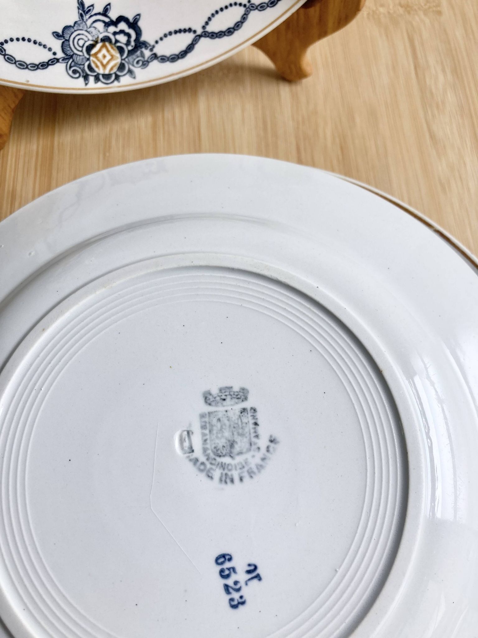 4 assiettes plates Terre de fer - Saint-Amand