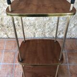 Side table has three shelves Formica and brass 60s/70s